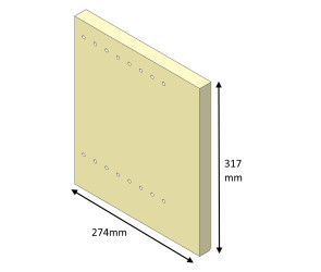 ASB14017B Parkray Vermiculite Brick, Rear, Right Hand  |  Aspect 14 Boiler (Eco) 